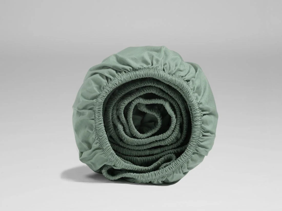 Kinderhoeslaken percal katoen jade green