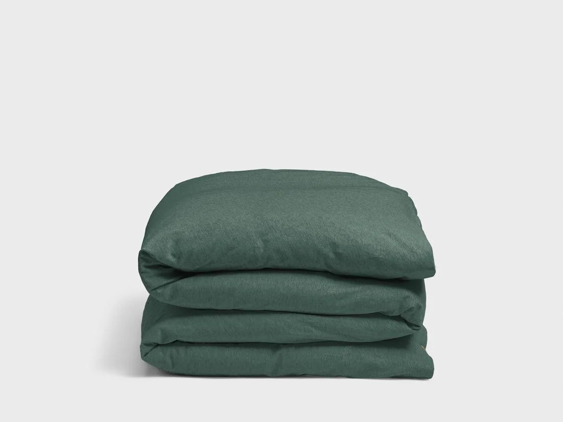 Kinderdekbedovertrek jersey pine green