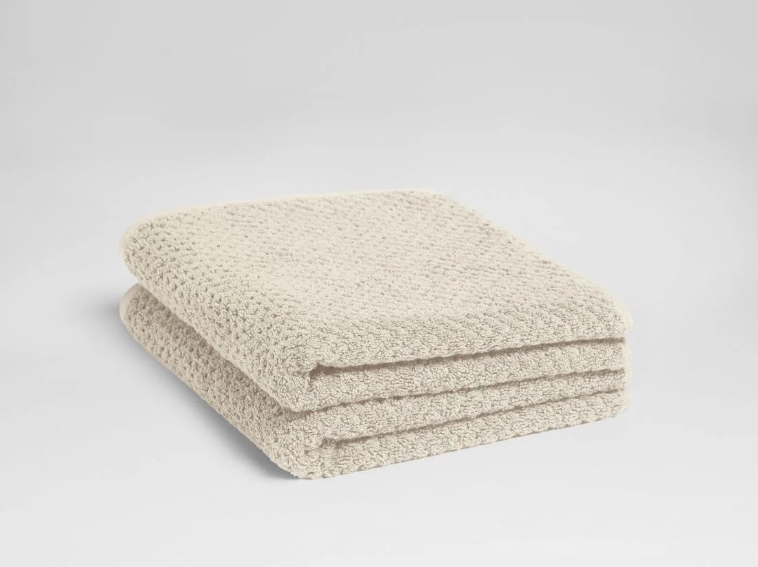 Handdoeken dots white sand 50x100