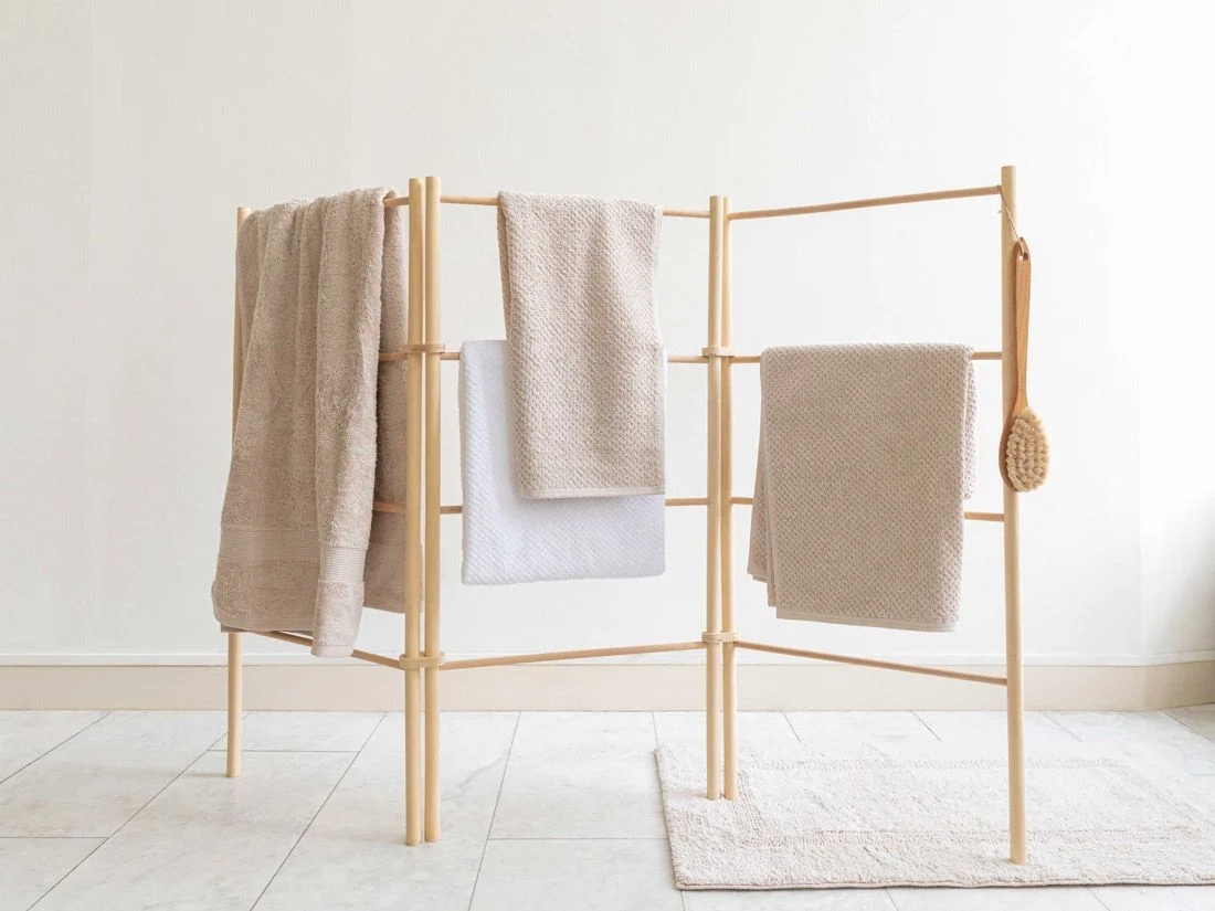 Badlaken dots white sand 100x150 - 1 st