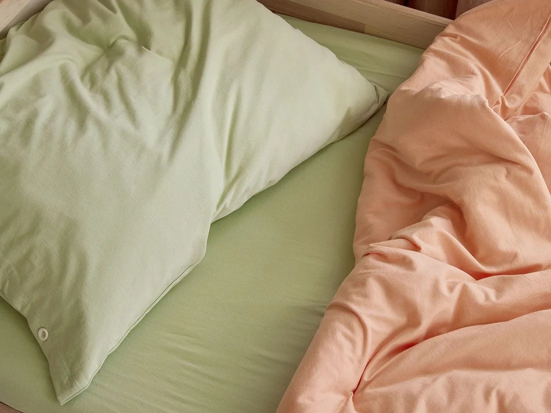 Hoeslaken jersey pistachio green