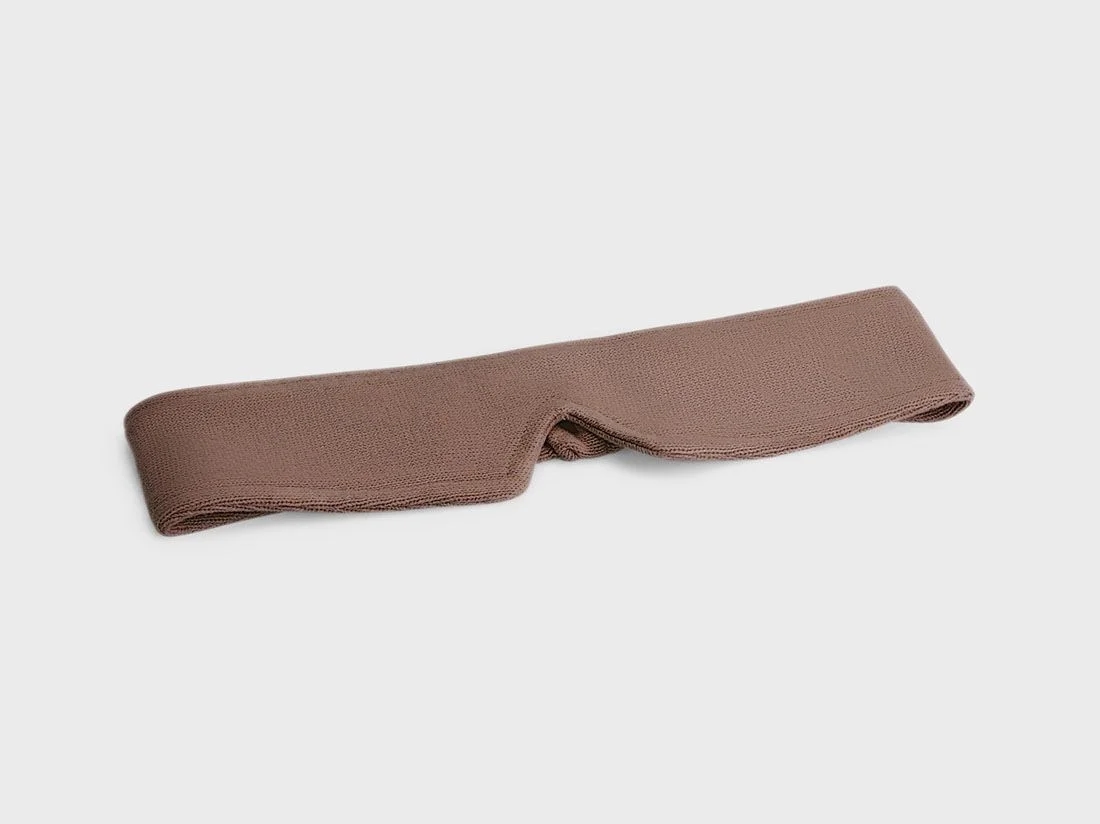 Slaapmasker gebreid katoen cocoa brown