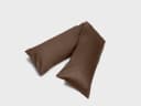 Kussensloop zijslaper katoensatijn chestnut 37x160